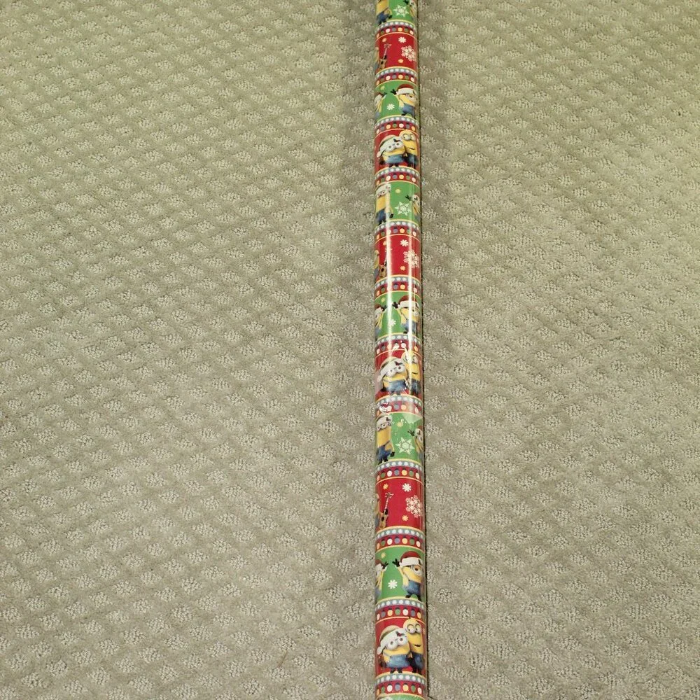 Vintage Minions Movie Christmas Wrapping Paper 70 Square Feet NEW